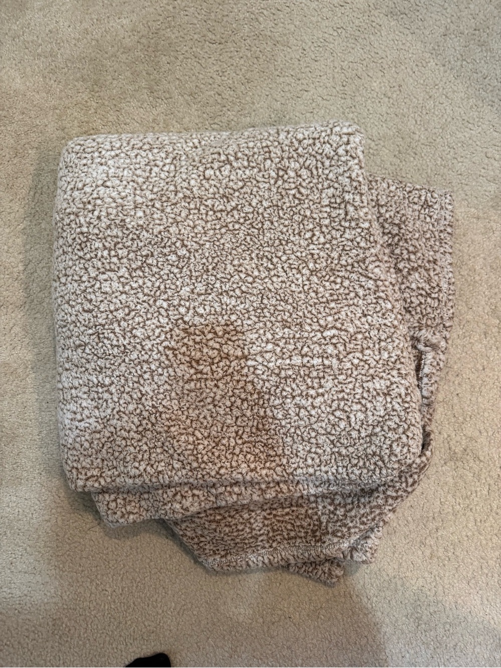 Cozy Plush Sherpa Throw Blanket - Cream Taupe